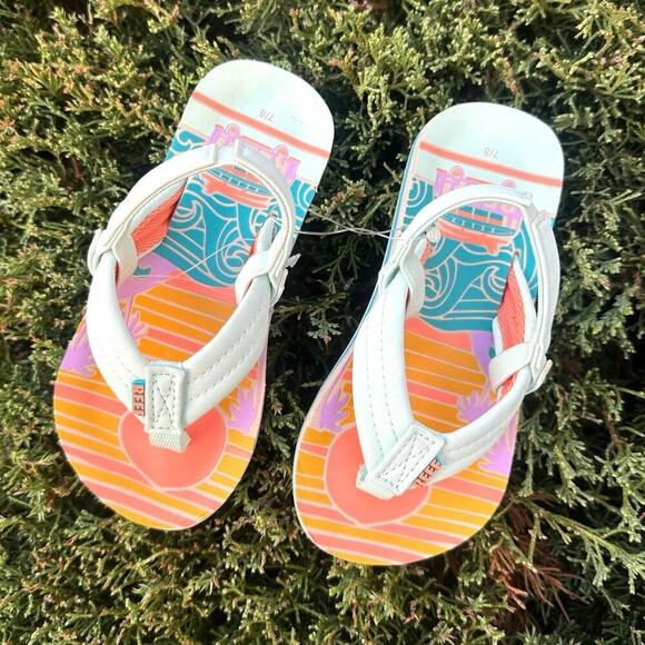 Reef‎ Little Ahi Toddler Flip Flop Beach Sandals Size 7/8 - Picture 3 of 12